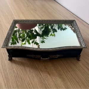 Vintage, Silver plated jewelry box.